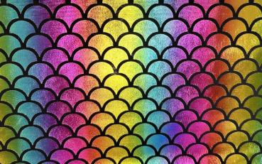 Folienjersey Wellen in Bunt